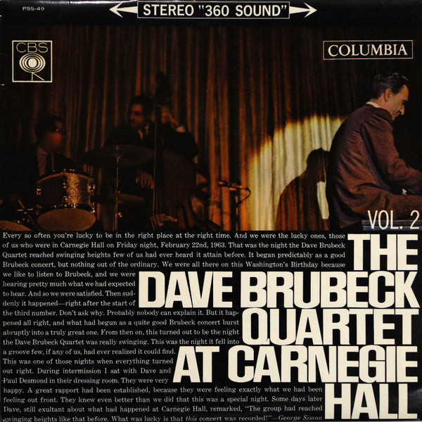 The Dave Brubeck Quartet - At Carnegie Hall (Vol. 2) (LP, Album)