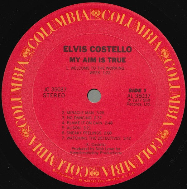 Elvis Costello - My Aim Is True (LP, Album, RP, Pit)