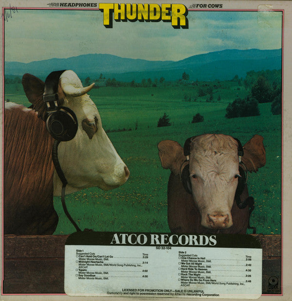 Thunder (18) - Headphones For Cows (LP, Album, AR )
