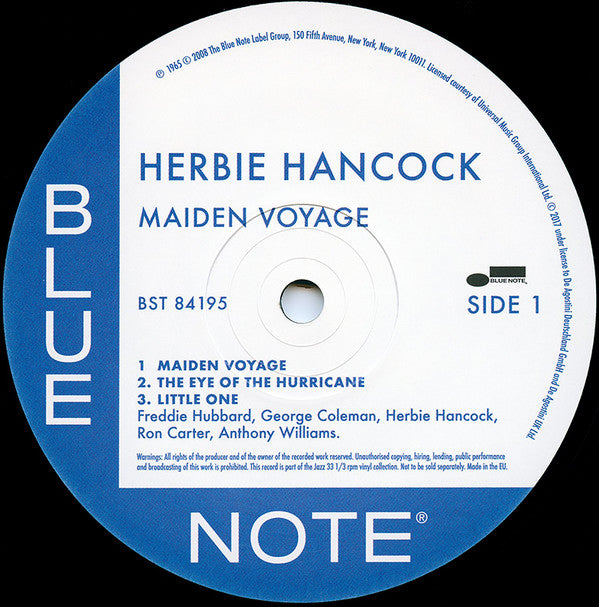Herbie Hancock - Maiden Voyage (LP, Album, RE, 180)