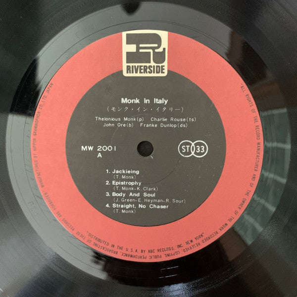 Thelonious Monk - In Italy (LP, Album, Gat)