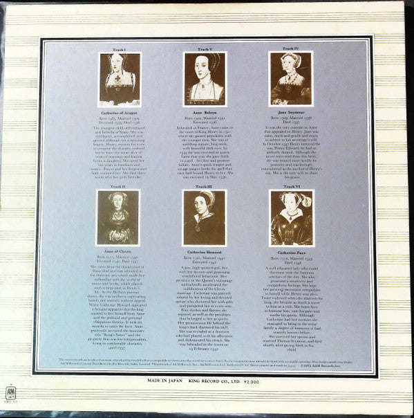 Rick Wakeman - The Six Wives Of Henry VIII (LP, Album, Gat)