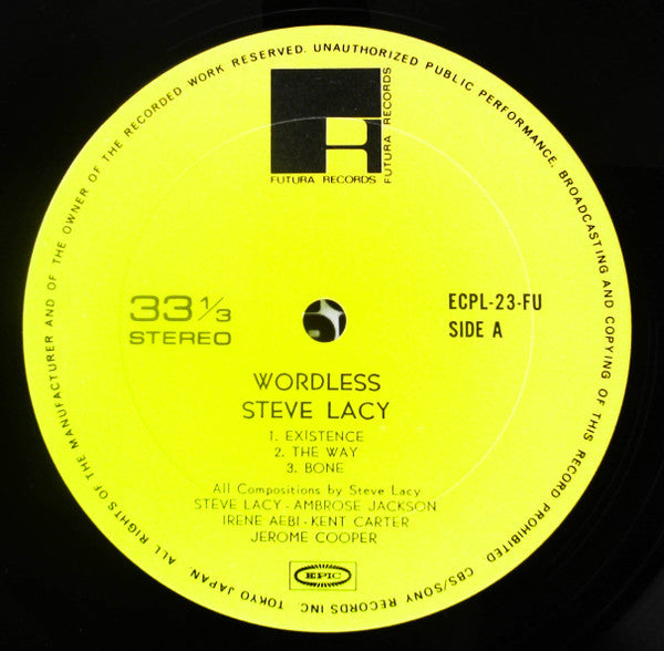 Steve Lacy - Wordless (LP, Album)