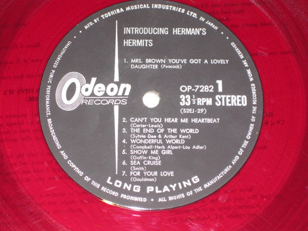 Herman's Hermits - Introducing Herman's Hermits (LP, Album, Red)
