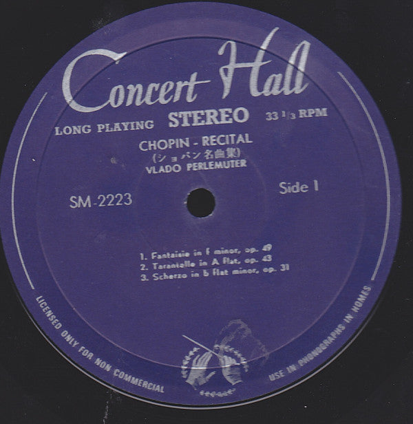 Chopin*, Vlado Perlemuter - Recital (LP)