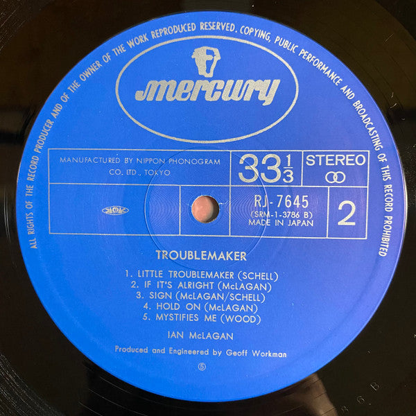 Ian McLagan - Troublemaker (LP, Album)