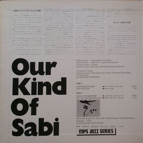 Eddy Louiss - Our Kind Of Sabi(LP, Album)