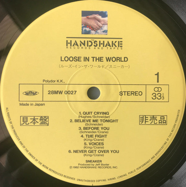 Sneaker - Loose In The World (LP, Album, Promo)