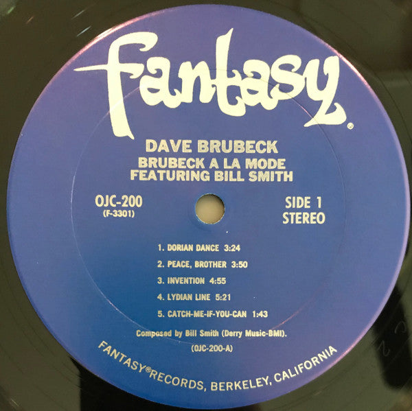 Brubeck* Featuring Bill Smith* - Brubeck A La Mode (LP, Album, RE)