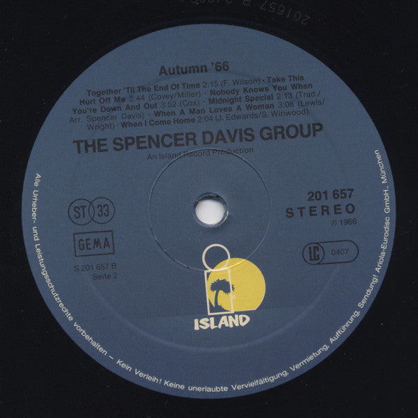 The Spencer Davis Group - Autumn '66 (LP, Album, RE)