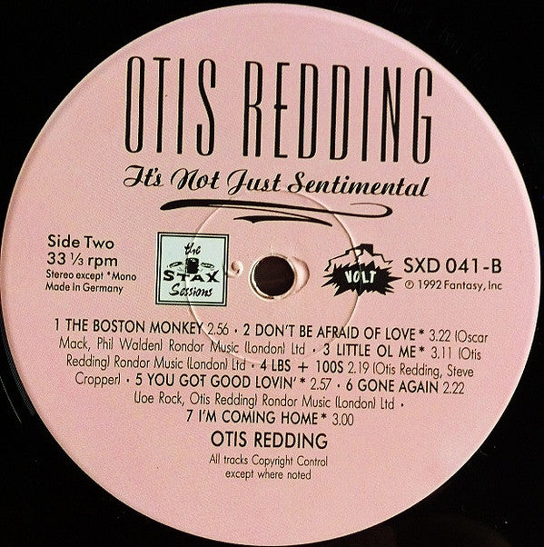 Otis Redding - It's Not Just Sentimental (LP, Pin)