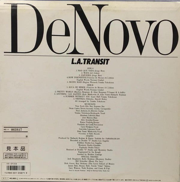 L.A. Transit - De Novo (LP, Album, Promo)
