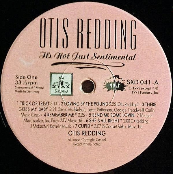 Otis Redding - It's Not Just Sentimental (LP, Pin)