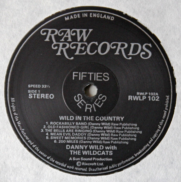 Danny Wild And The Wildcats* - Wild In The Country (LP, Album)