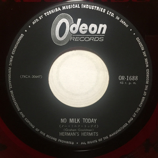Herman's Hermits - There's A Kind Of Hush / No Milk Today(7", Singl...