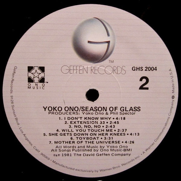 Yoko Ono - Season Of Glass (LP, Album, S/Edition)