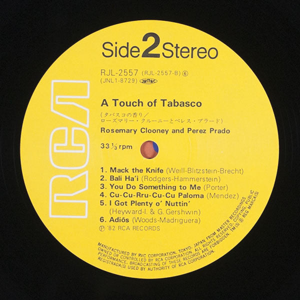 Rosemary Clooney / Perez Prado - A Touch Of Tabasco (LP, Album, RE)