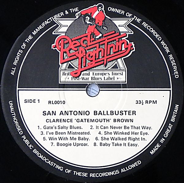 Clarence ""Gatemouth"" Brown - San Antonio Ballbuster (LP, Comp, Mono)