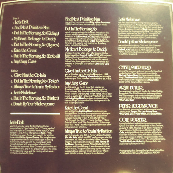 Cybill Shepherd - Cybill Does It... ...To Cole Porter (LP, Album, Mon)