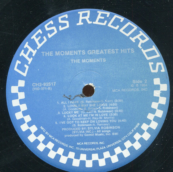 The Moments - The Moments Greatest Hits (2xLP, Comp, RE)