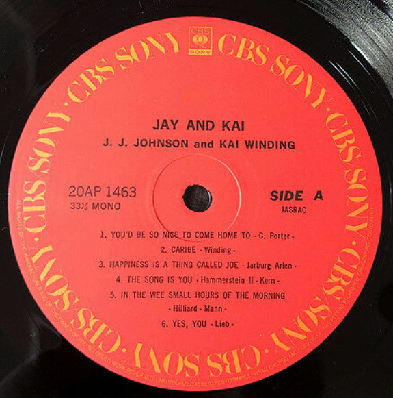 J. J. Johnson* And Kai Winding - Jay And Kai (LP)
