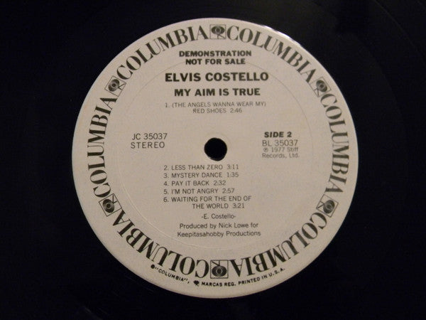 Elvis Costello - My Aim Is True (LP, Album, Promo)