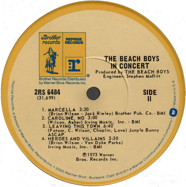 The Beach Boys - The Beach Boys In Concert (2xLP, Album, RE, Jac)