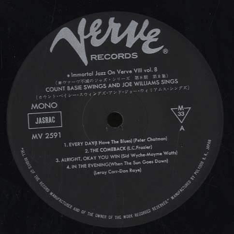 Count Basie - Count Basie Swings--Joe Williams Sings(LP, Album, Mon...