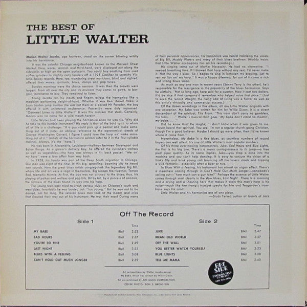 Little Walter - The Best Of Little Walter (LP, Comp, Mono, RE)