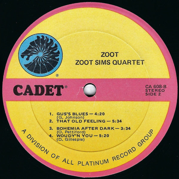 Zoot Sims Quartet - Zoot (LP, Album, RE)