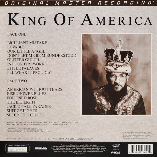 The Costello Show - King Of America(LP, Album, Ltd, Num, RE, RM, 180)