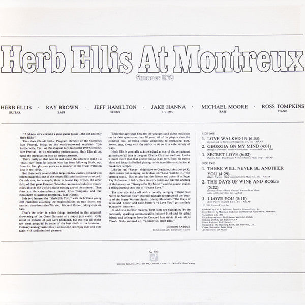 Herb Ellis - At Montreux Summer 1979 (LP, Album)