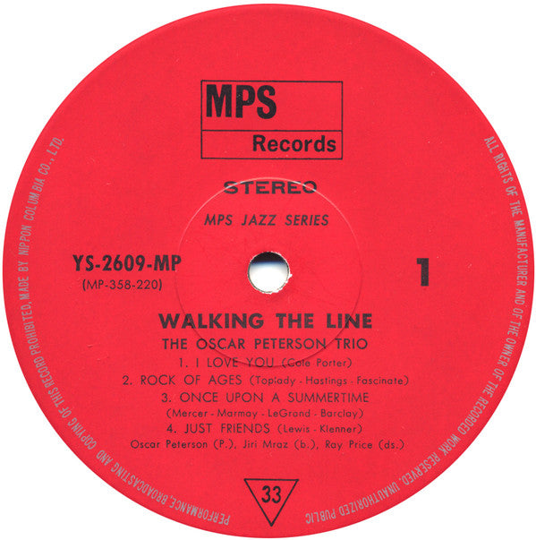 The Oscar Peterson Trio - Walking The Line (LP, Album, Gat)