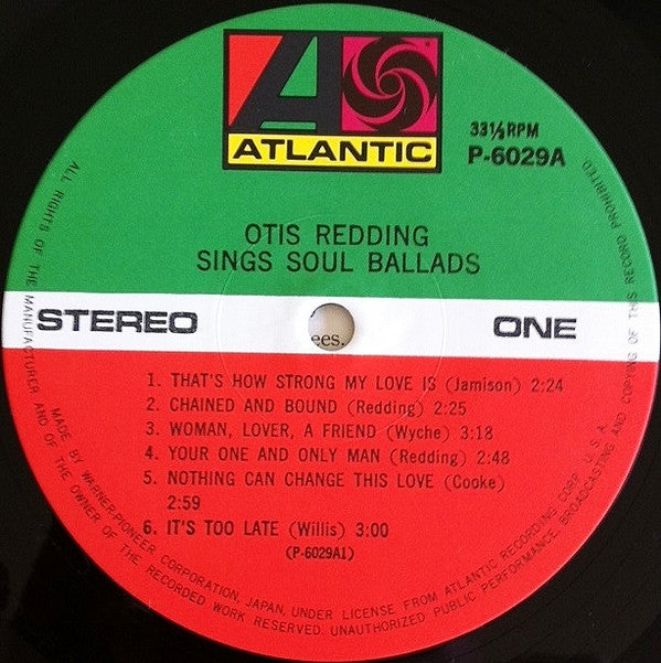 Otis Redding - The Great Otis Redding Sings Soul Ballads(LP, Album,...
