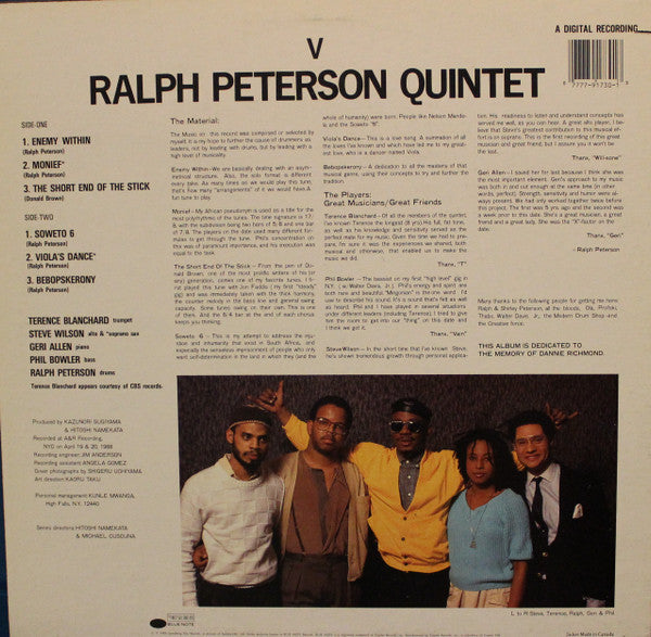 Ralph Peterson Quintet - V (LP, Album)