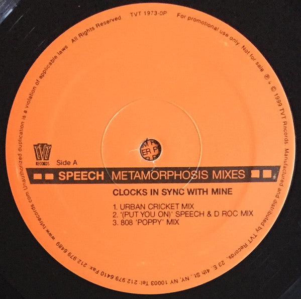 Speech - Metamorphosis Mixes (3x12"", Promo)