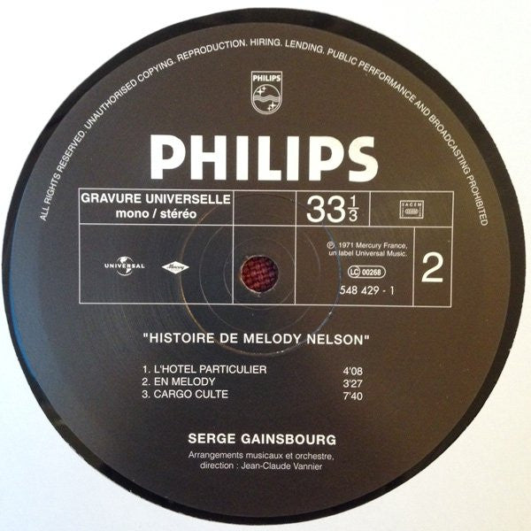 Serge Gainsbourg - Histoire De Melody Nelson (LP, Album, Num, RE)