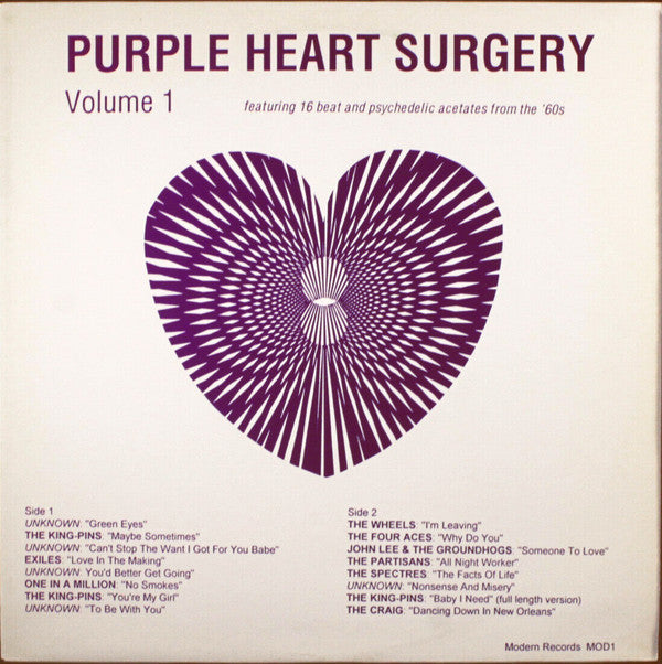 Various - Purple Heart Surgery Volume 1 (LP, Comp)