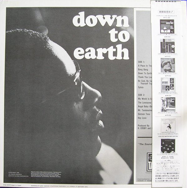 Stevie Wonder - Down To Earth (LP, Album, RE)