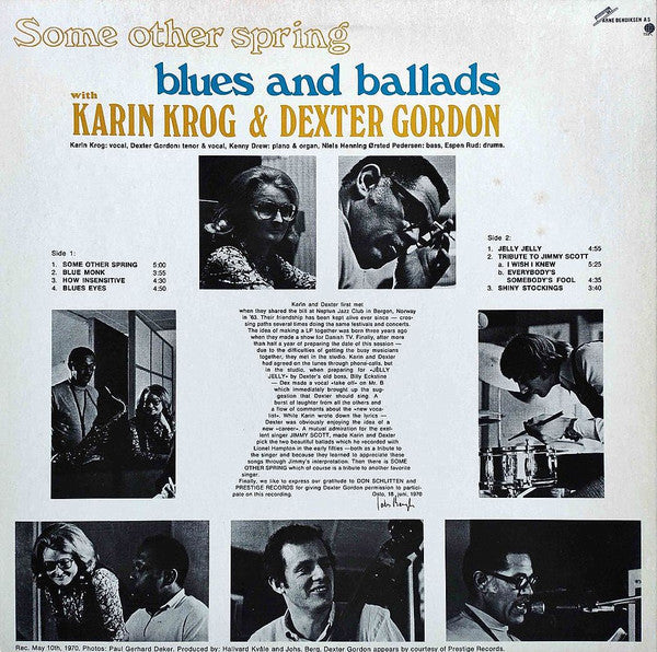 Karin Krog - Some Other Spring, Blues And Ballads(LP, Album, RE)