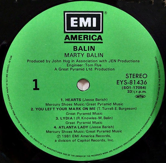 Marty Balin - Balin (LP, Album)