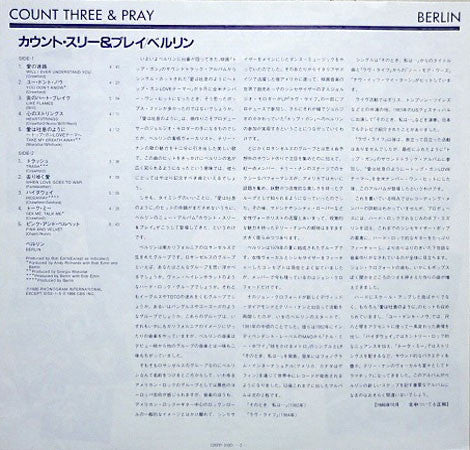 Berlin - Count Three & Pray (LP, Album)