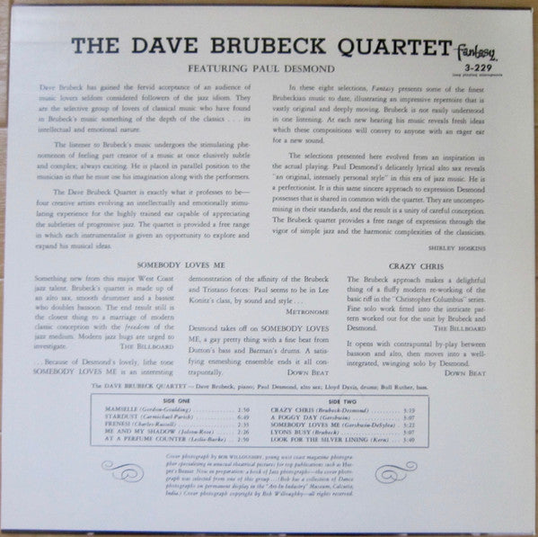 The Dave Brubeck Quartet - Brubeck Desmond(LP, Comp, RE, Mic)