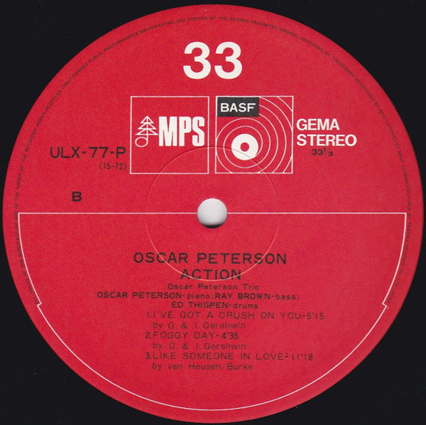 The Oscar Peterson Trio - Action (LP, Album, RE)