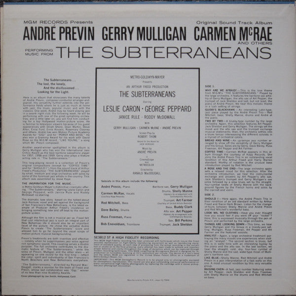 André Previn - Perform Music From The Subterraneans - Original Soun...