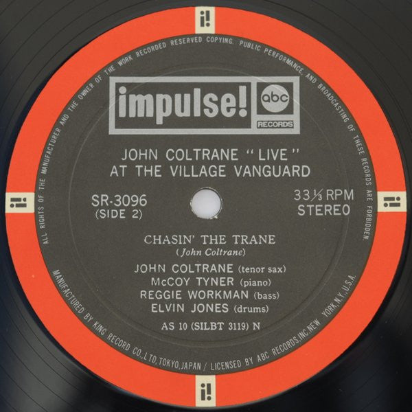 Coltrane* - ""Live"" At The Village Vanguard (LP, Album, Gat)