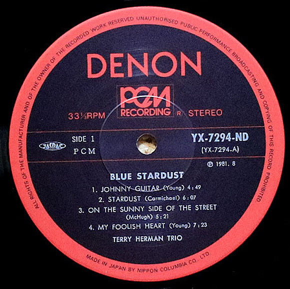 Terry Herman Trio - Blue Stardust (LP)