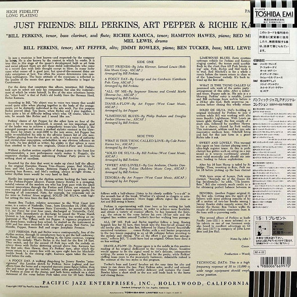 Bill Perkins - Just Friends(LP, Album, Mono)