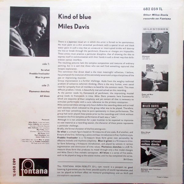 Miles Davis - Kind Of Blue (LP, Album, Mono)
