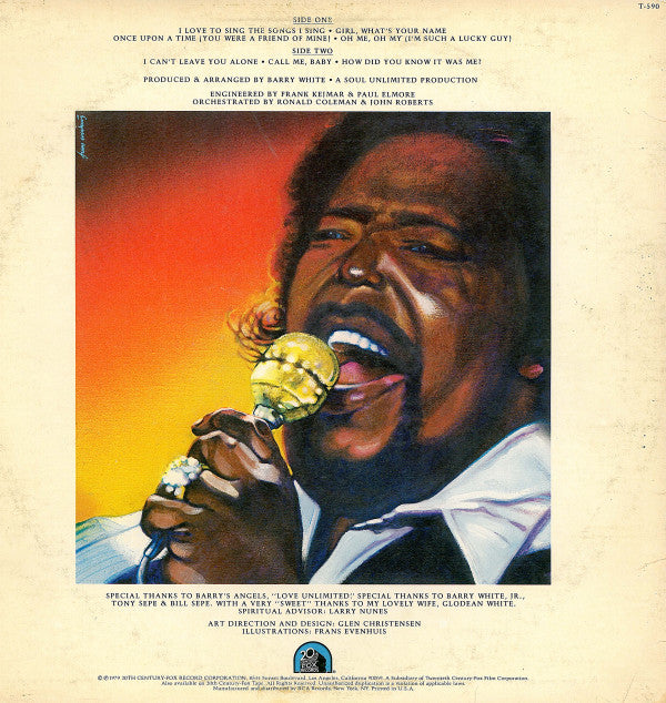 Barry White - I Love To Sing The Songs I Sing (LP, Album)